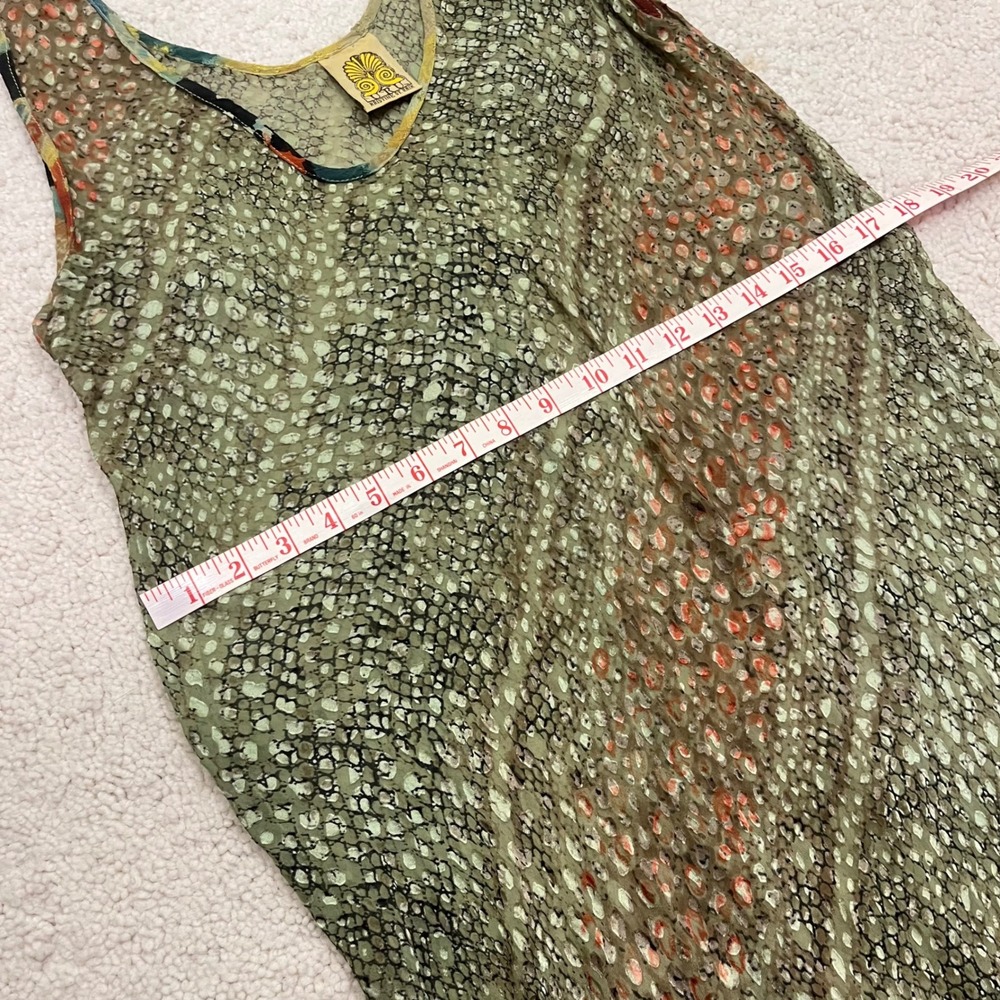 URU Kristine St Rrik Silk Blend Burnout Velvet Snakeskin Midi Dress One Size - Picture 8 of 8